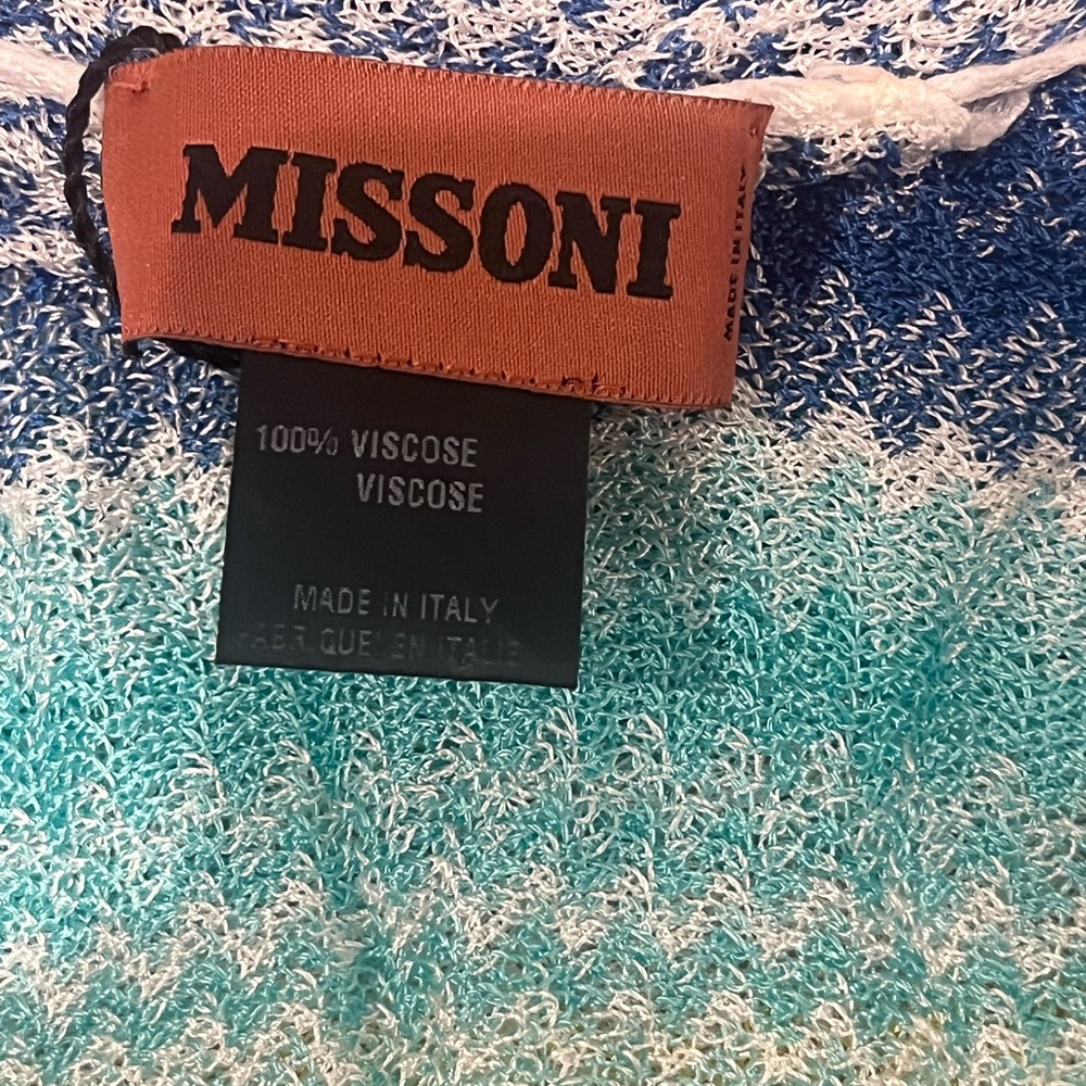 Missoni Blue and White Swim Coverup